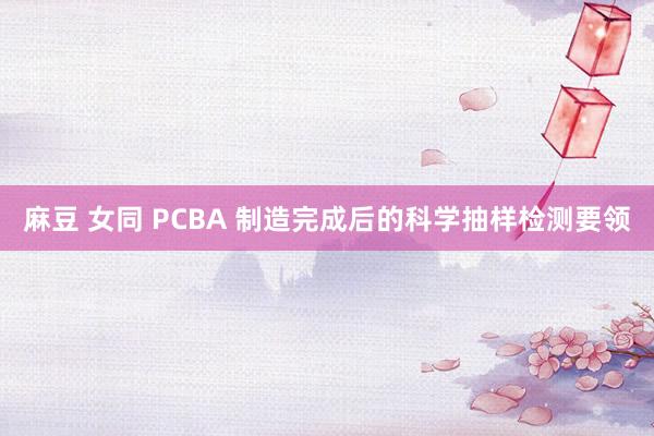 麻豆 女同 PCBA 制造完成后的科学抽样检测要领