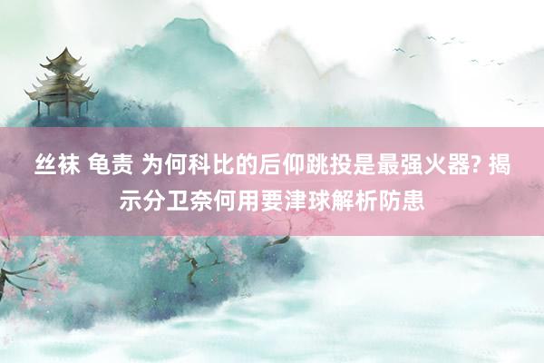 丝袜 龟责 为何科比的后仰跳投是最强火器? 揭示分卫奈何用要津球解析防患