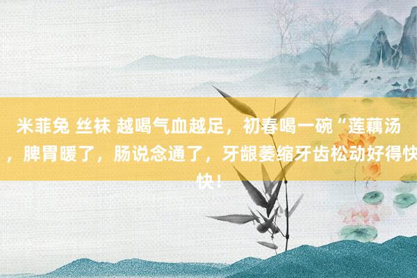 米菲兔 丝袜 越喝气血越足，初春喝一碗“莲藕汤”，脾胃暖了，肠说念通了，牙龈萎缩牙齿松动好得快！
